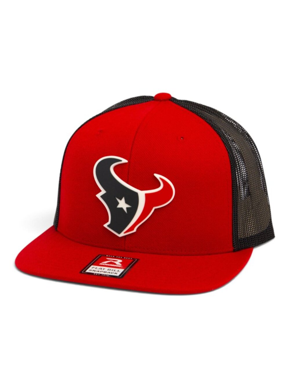 Houston Texans 3D Wool Blend Flat Bill Hat- Red/ Black